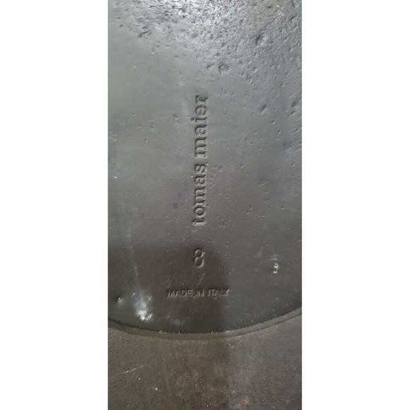 Tomas Maier Black Jewel Sandal Toe Loop Ring Gladiator Flat Boho Size 8 - Picture 12 of 13